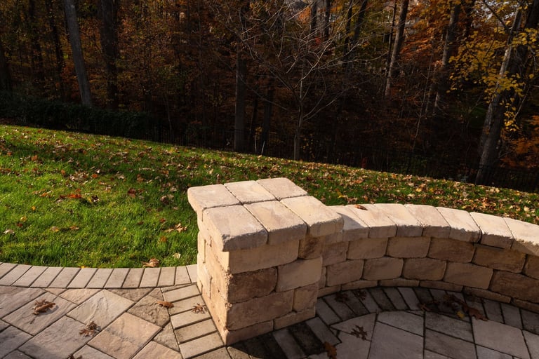 Curved Stone Wall